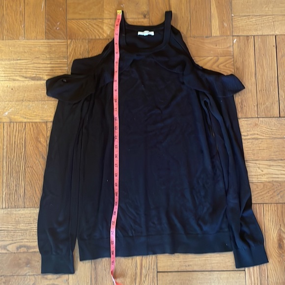 Black Cold Shoulder Sweater - Picture 4 of 5